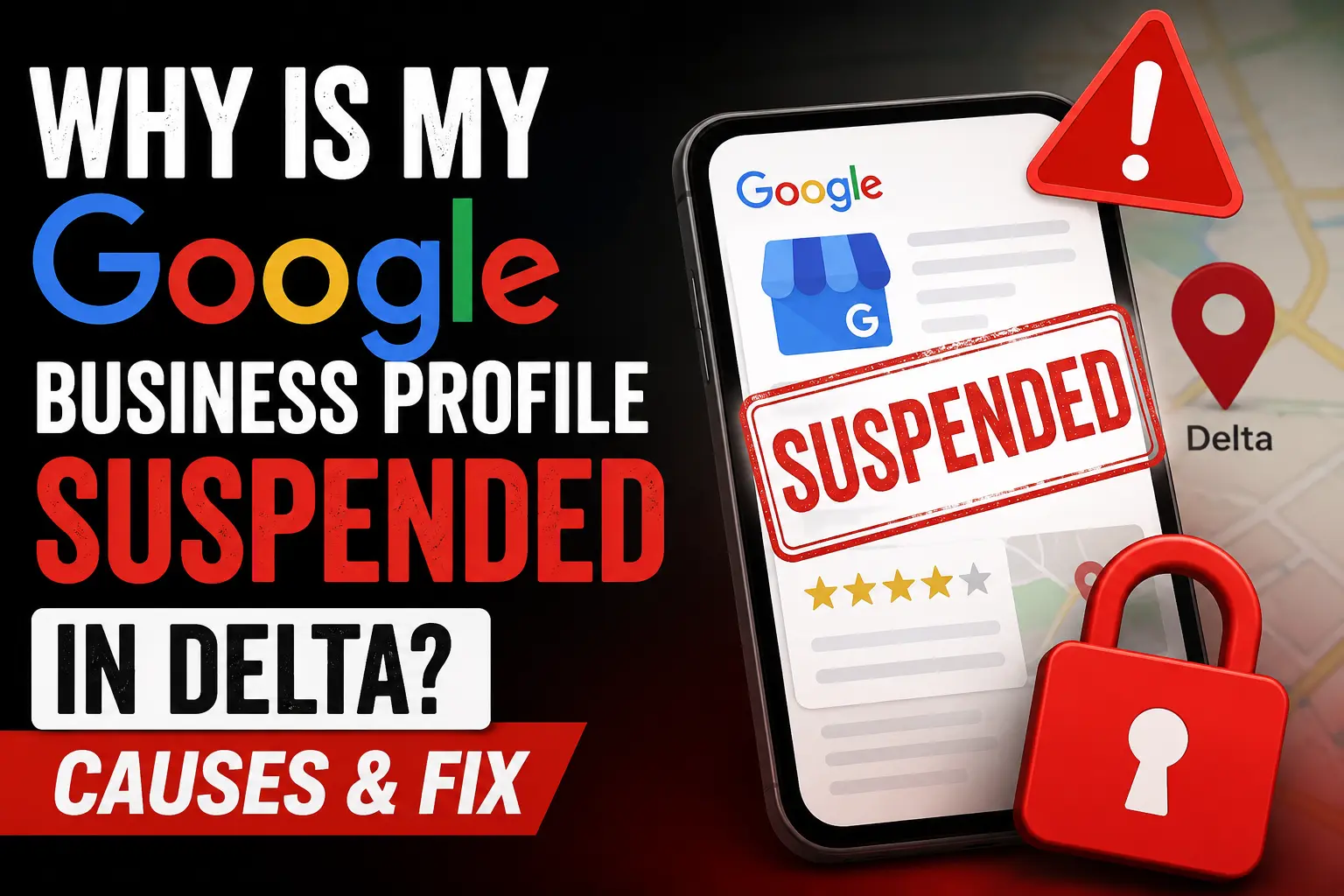 why google business profile suspension in delta