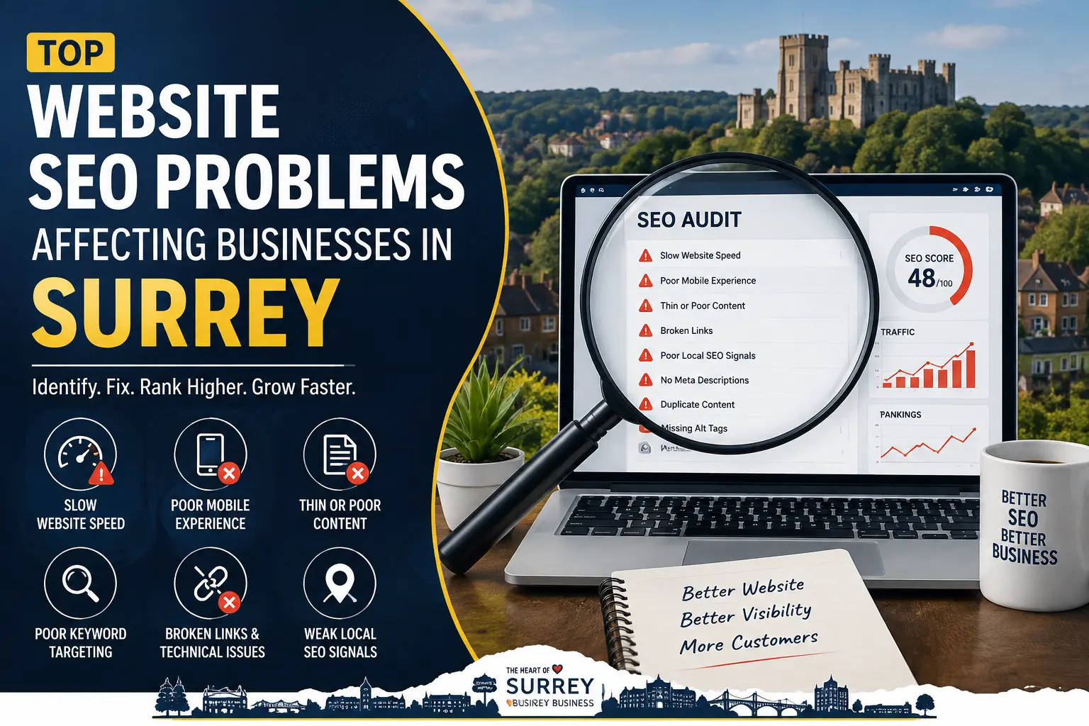 Website SEO Problems Affecting Businesses in Surrey