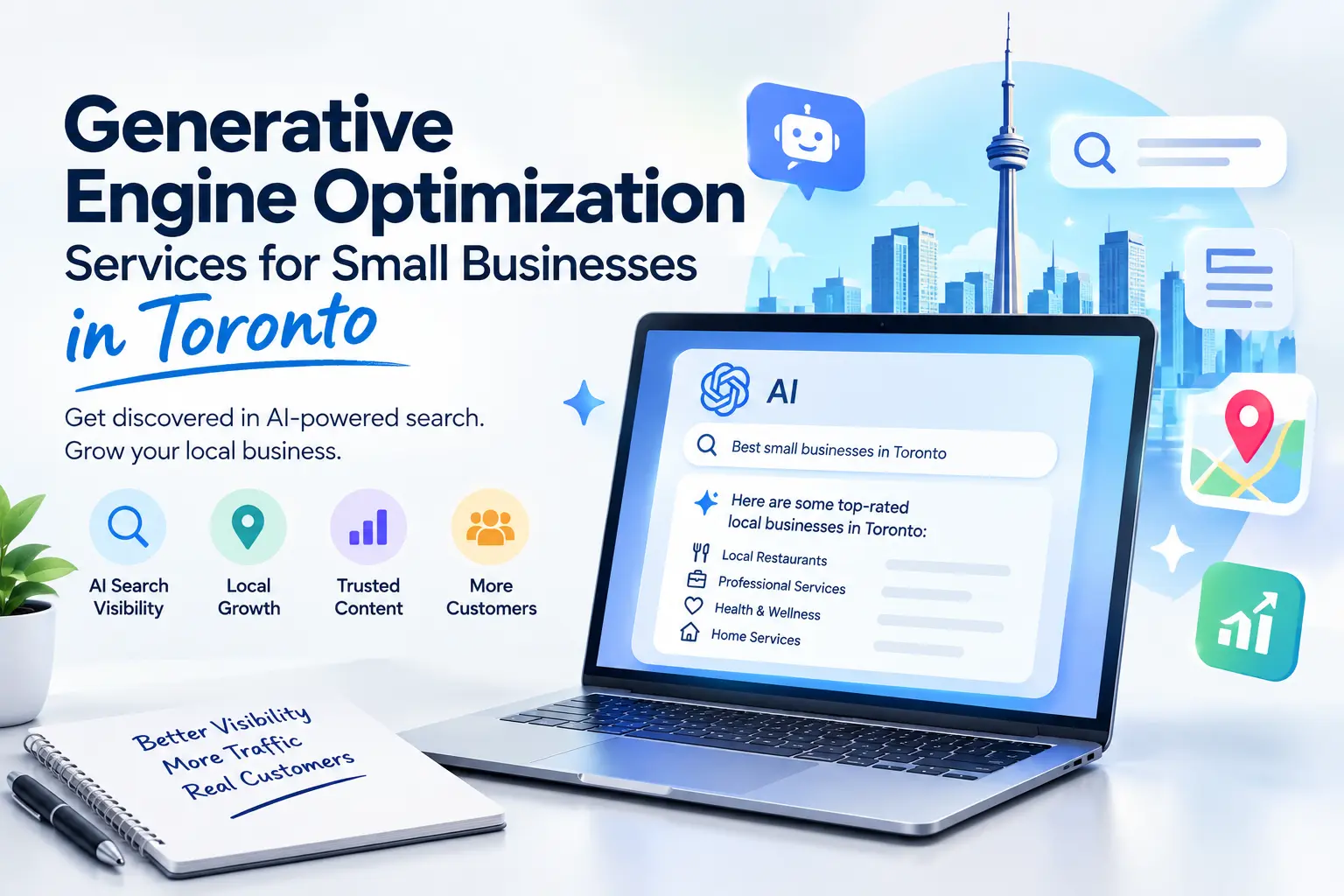 Toronto small business with Generative Engine Optimization services that improve AI search visibility