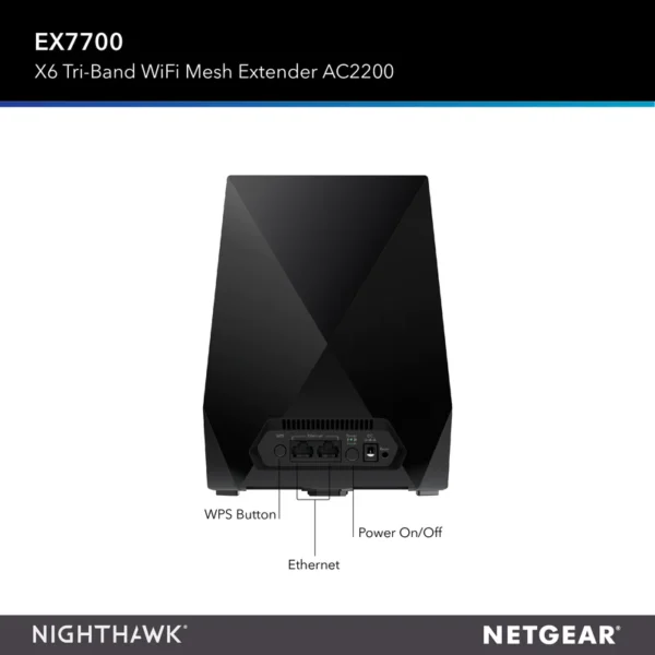 EX7700 NIGHTHAWK X6 TRI-BAND WIFI MESH EXTENDER - AC2200 - Image 7