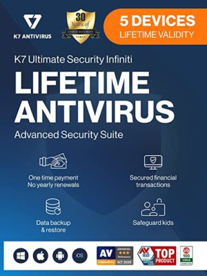 K7 Ultimate Security Infiniti Antivirus 2022| Lifetime Validity, 5 Devices